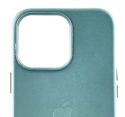 Чехол leather case (MagSafe) green